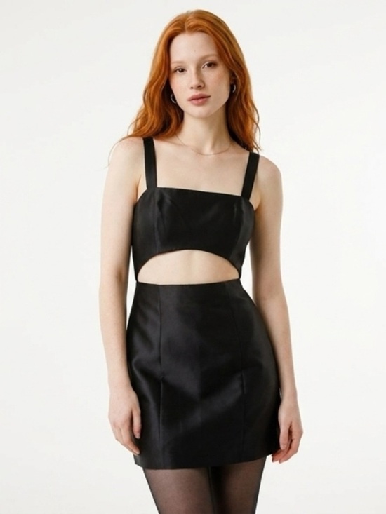Hutch Dresses & Skirts - Hutch Black Satin Cutout Mini Dress Size Small Party Night Out size small